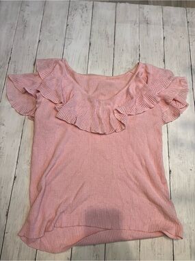 Women’s Ruffle Short Sleeve Top in Pink